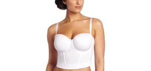 Le Mystere Women's Soire Bustier Bra, Diamond White, 32F